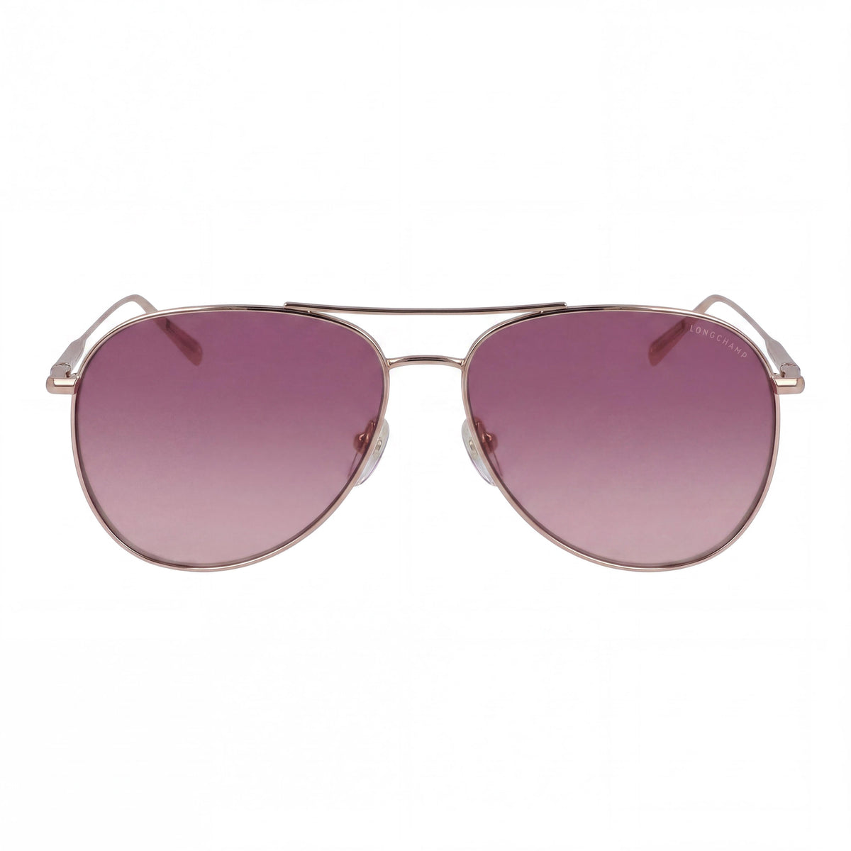 Longchamp Rose Gold Aviator Sunglasses for Women, 59mm, Photo 2