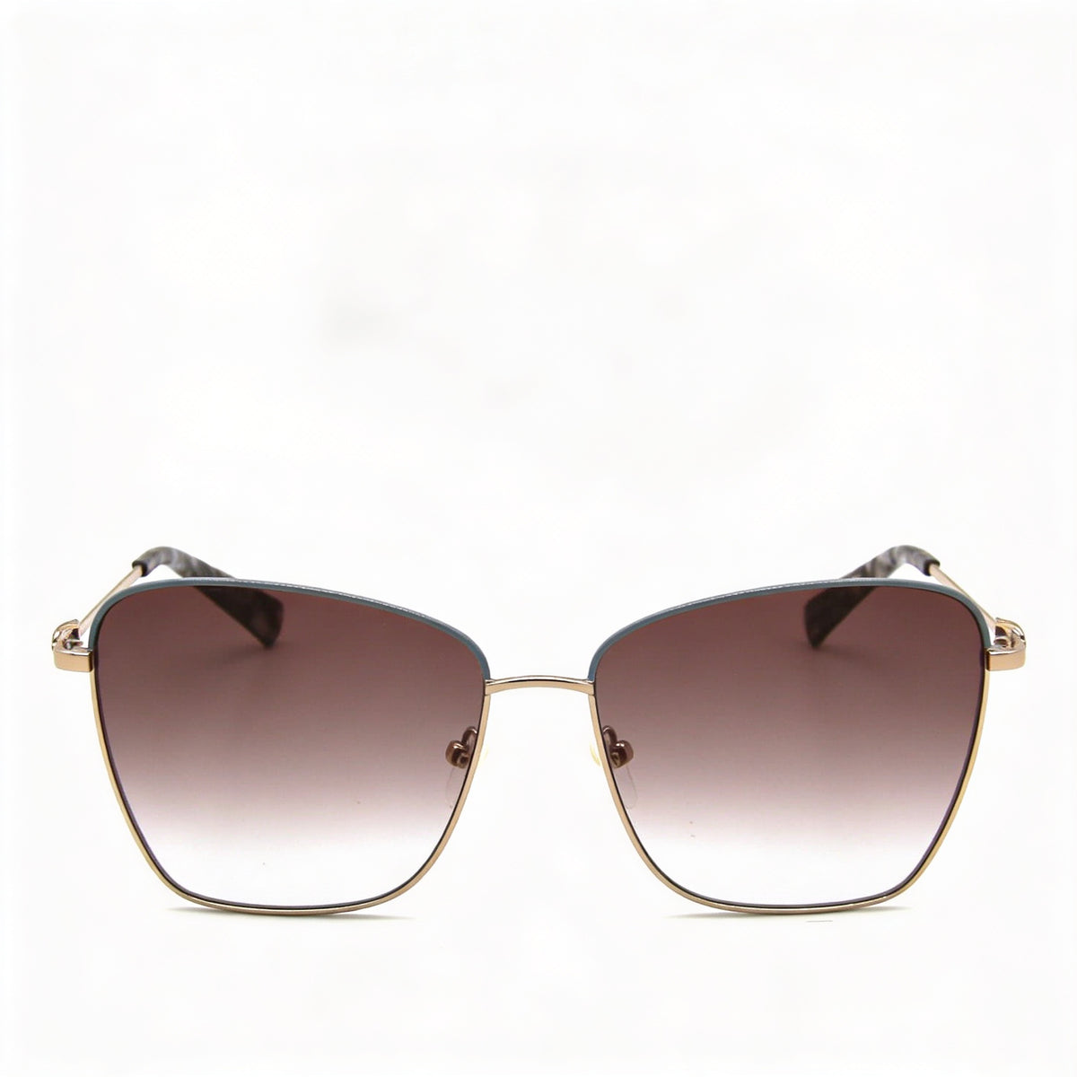 Gafas de sol cuadradas Longchamp LO153S doradas y celestes para mujer, 59 mm, Photo 2