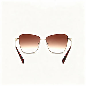 Longchamp LO153S Square Sunglasses Women — side view, Gradient Light Brown Gradient lens