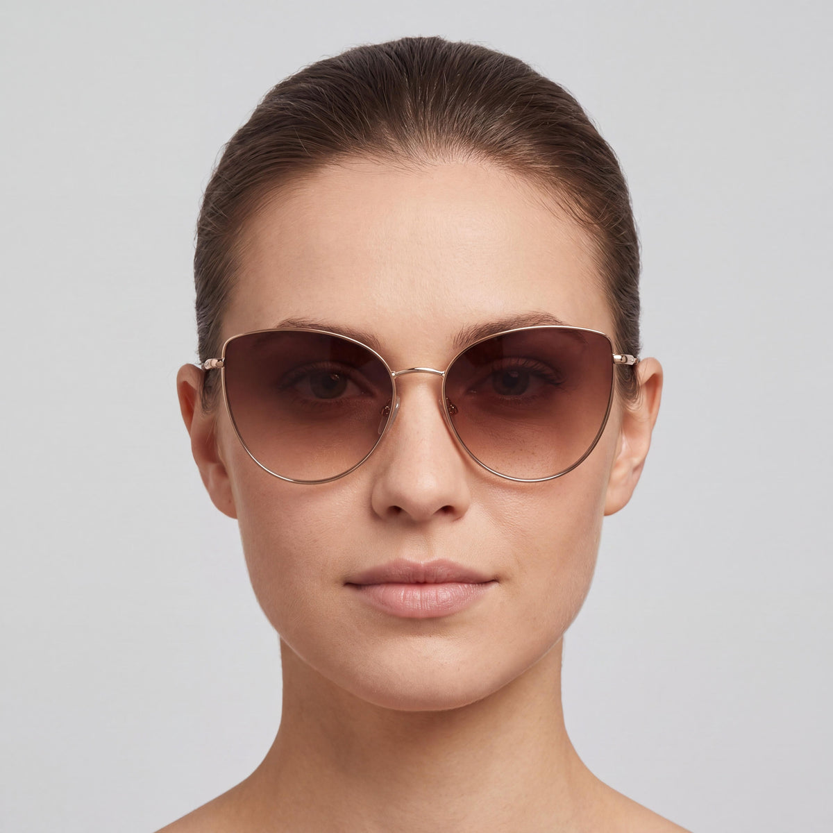 Longchamp LO158S Gold/Beige Cat Eye Sunglasses for Women, 60mm, Photo 5