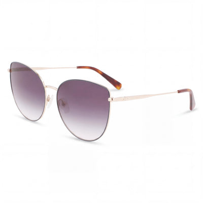 Longchamp LO158S Gold Blue Cat Eye Sunglasses for Women, Polycarbonate lens
