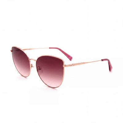 Longchamp LO158S Rose Gold Cat Eye Sunglasses for Women, Rose Gradient lens