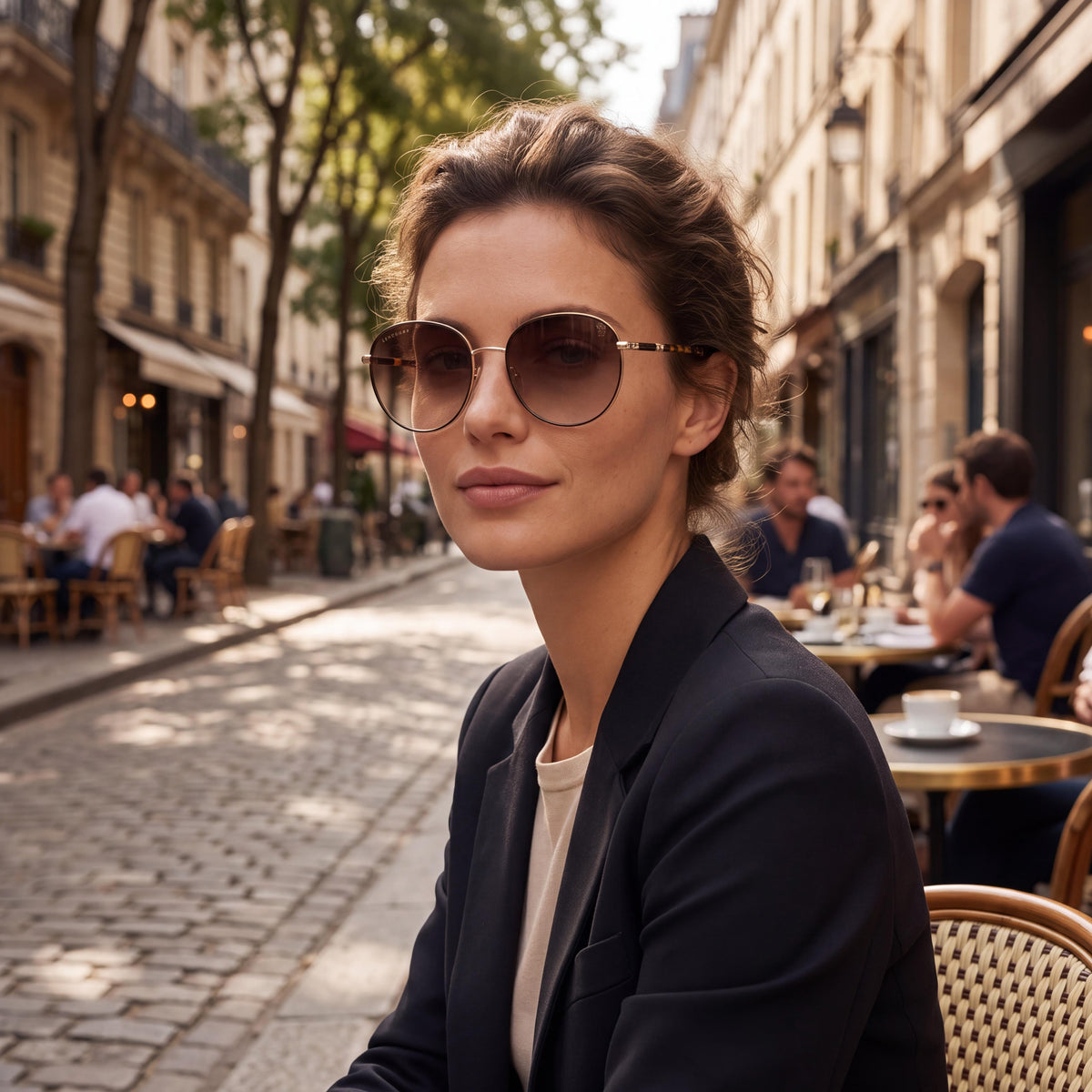 Gafas de sol redondas para mujer Longchamp LO171S multicolores, 53 mm, Photo 4
