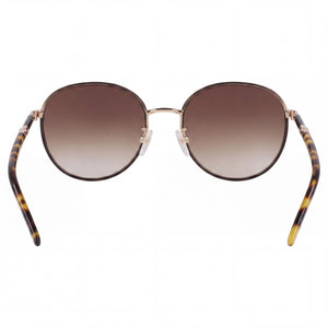 Longchamp LO171S Round Sunglasses Women — side view, Non-Polarized Gold/Black lens