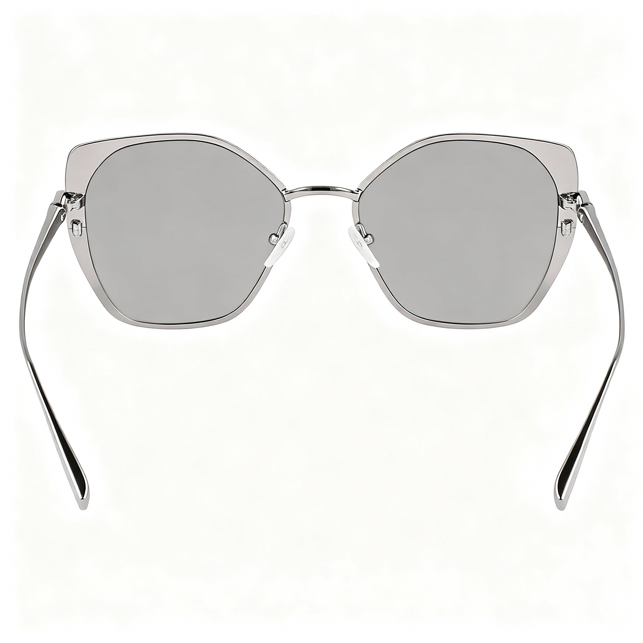 Longchamp LO175S Silver Square Sunglasses for Women, Metal 56mm, Photo 4