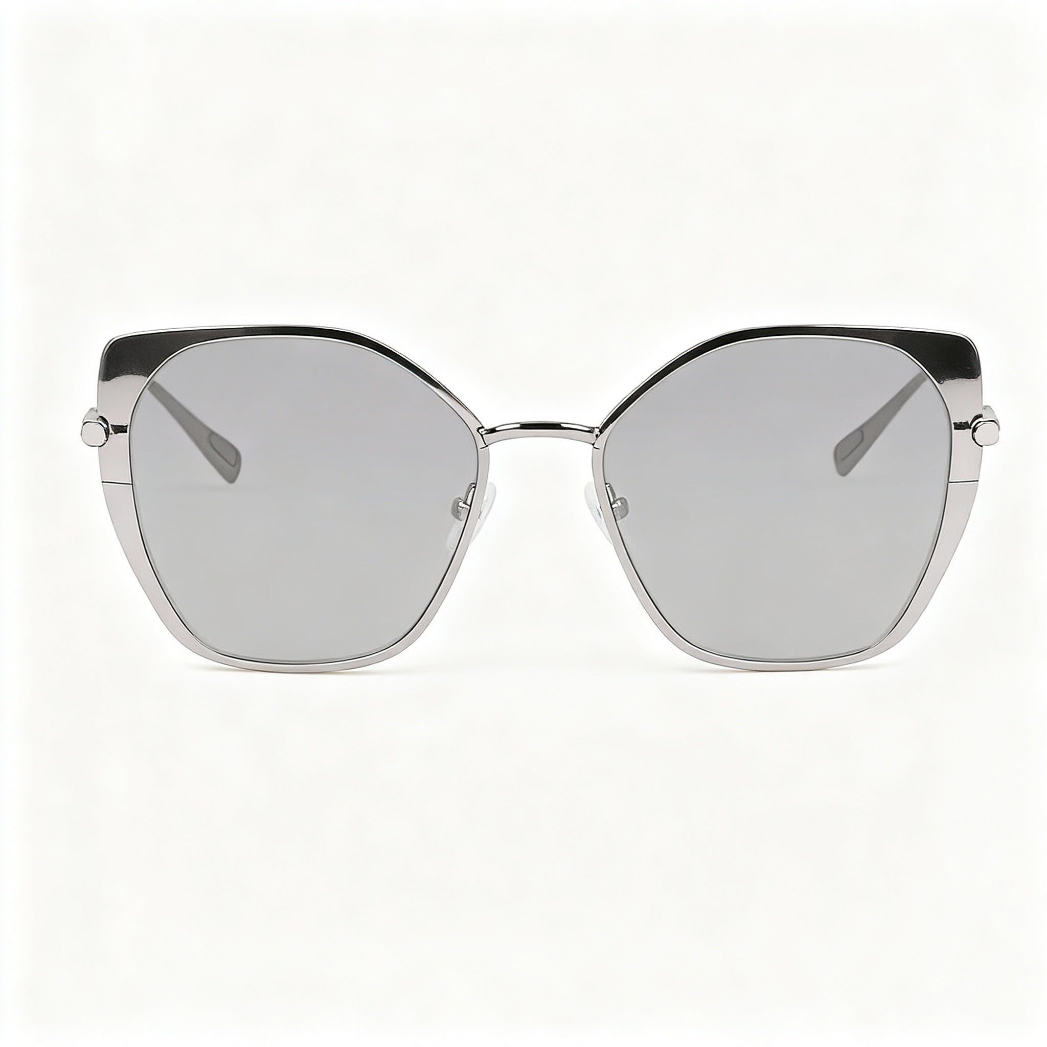 Longchamp LO175S Silver Square Sunglasses for Women, Metal 56mm, Photo 3