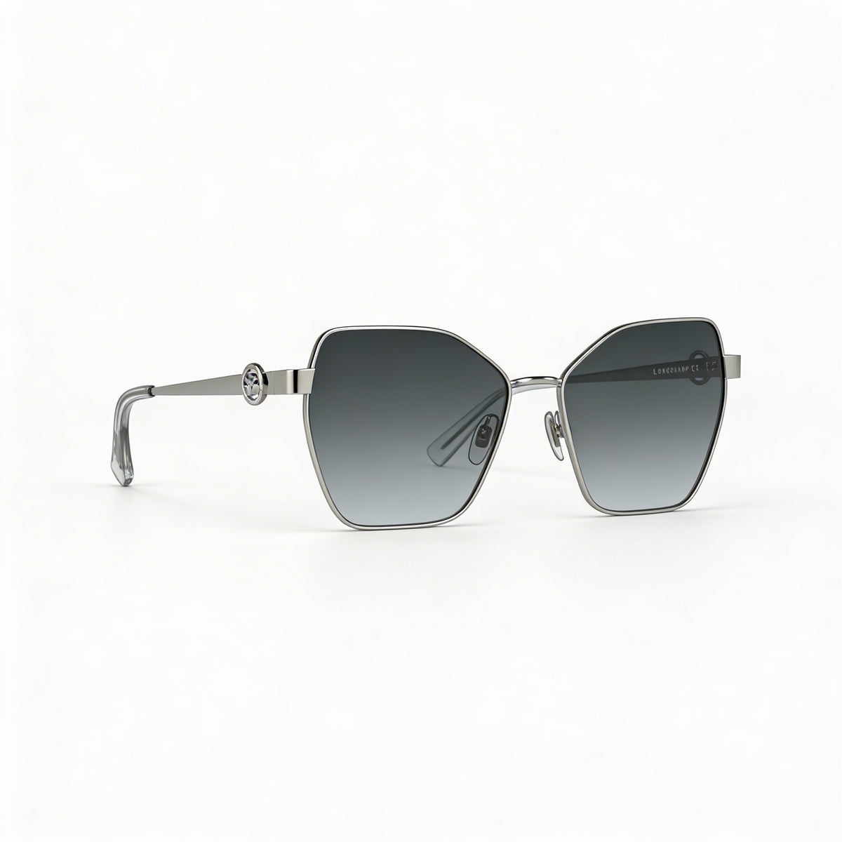 Longchamp LO180S Silver/Gradient Grey Square Sunglasses for Men, 58mm, Photo 2