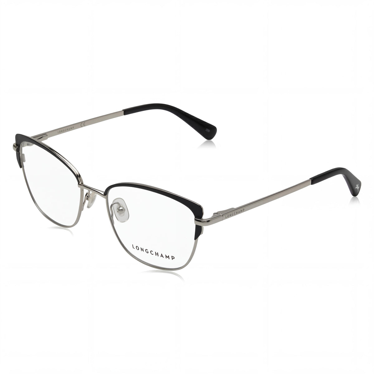 Longchamp LO2108 Black Cat Eye Eyeglasses for Women, Metal 53mm, Photo 1