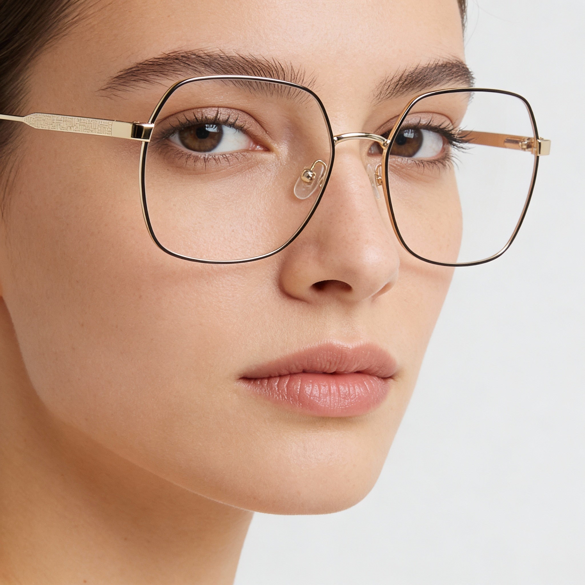 Longchamp LO2148 Gafas Cuadradas Oro Negro para Mujer, 55mm, Photo 4
