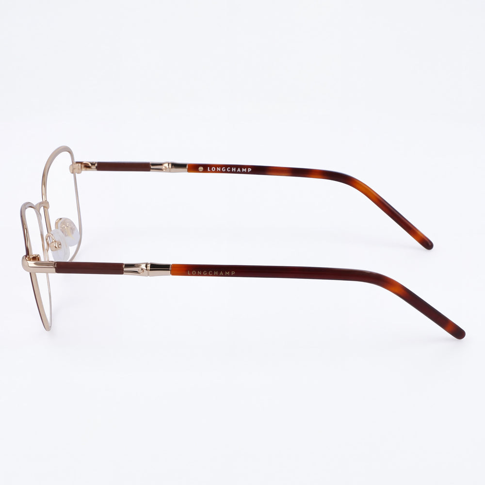 Longchamp LO2155 Rectangle Eyeglasses for Men — front view, Alloy Steel