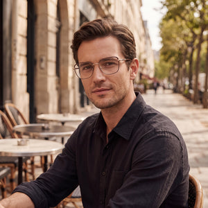 Longchamp LO2155 Rectangle Eyeglasses for Men — interior view, Polycarbonate demo lenses