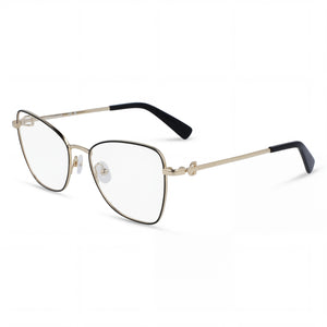 Longchamp LO2157 Black Butterfly Eyeglasses for Men, Metal frame