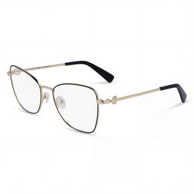 Longchamp LO2157 Black Butterfly Eyeglasses for Men, Metal frame