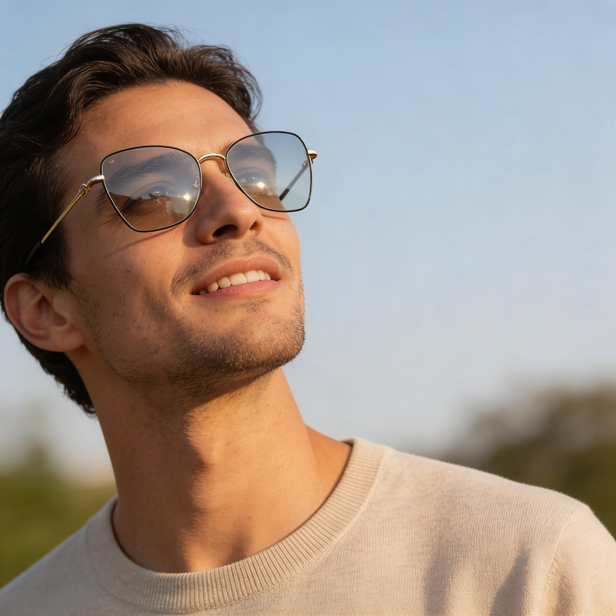 Gafas de Mariposa Longchamp LO2157 Oro/Negro para Hombre, Metal 52mm, Photo 4