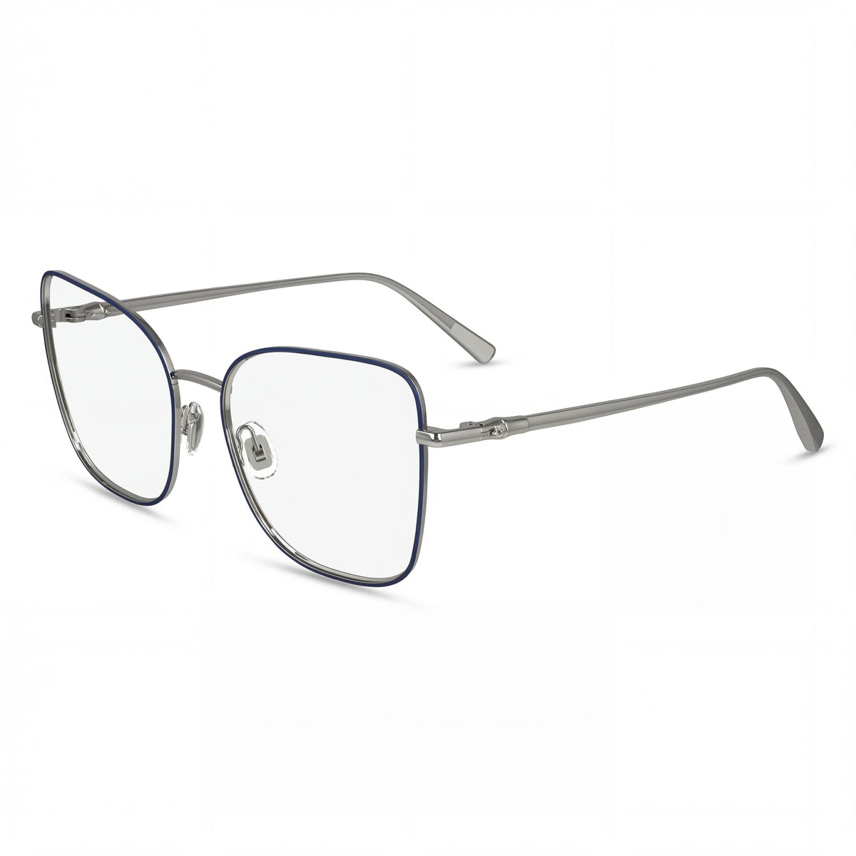 Gafas de sol Longchamp LO2159 plateadas/azules cuadradas para hombre, metal 52 mm, Photo 1