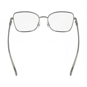 Longchamp LO2159 Square Eyeglasses Men — side view, Silver Metal temples