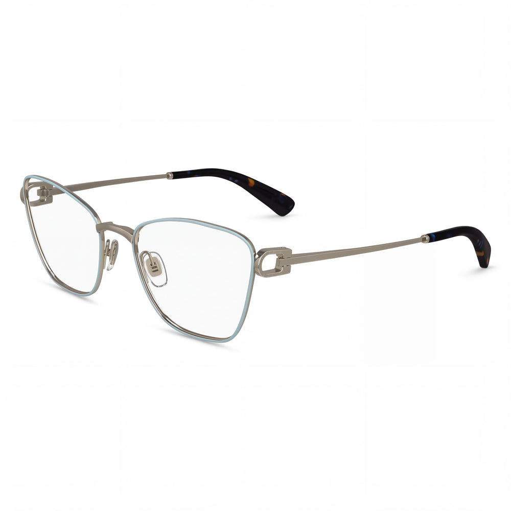 Longchamp Lo2162 Blue Cat Eye Eyeglasses for Women, Metal frame