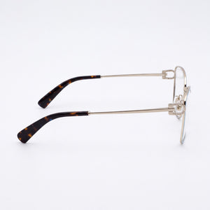 Longchamp Lo2162 Cat Eye Eyeglasses Women — side view, Blue Metal temples