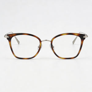 Longchamp LO2635 Square Eyeglasses Women — side view, Havana Plastic temples