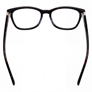 Longchamp LO2647 Rectangle Eyeglasses Women — side view, Black Acetate temples