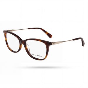 Longchamp LO2675 Havana Rectangle Eyeglasses Unisex, Acetate frame