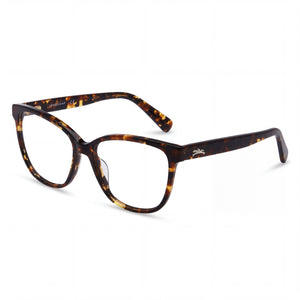 Longchamp LO2687 242 53 Havana Square Eyeglasses Unisex, Plastic frame