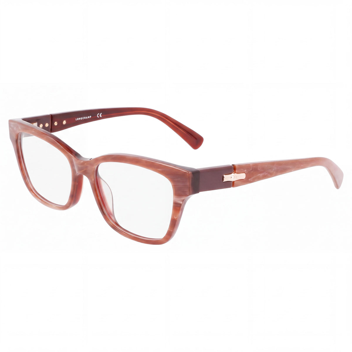 Gafas de sol Longchamp LO2697 para mujer, con montura casual de propionato en color mármol rojo y lentes de policarbonato, 53 mm, Photo 1