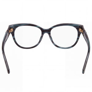 Longchamp Lo2698 Cat Eye Eyeglasses Women — side view, Blue Polycarbonate temples