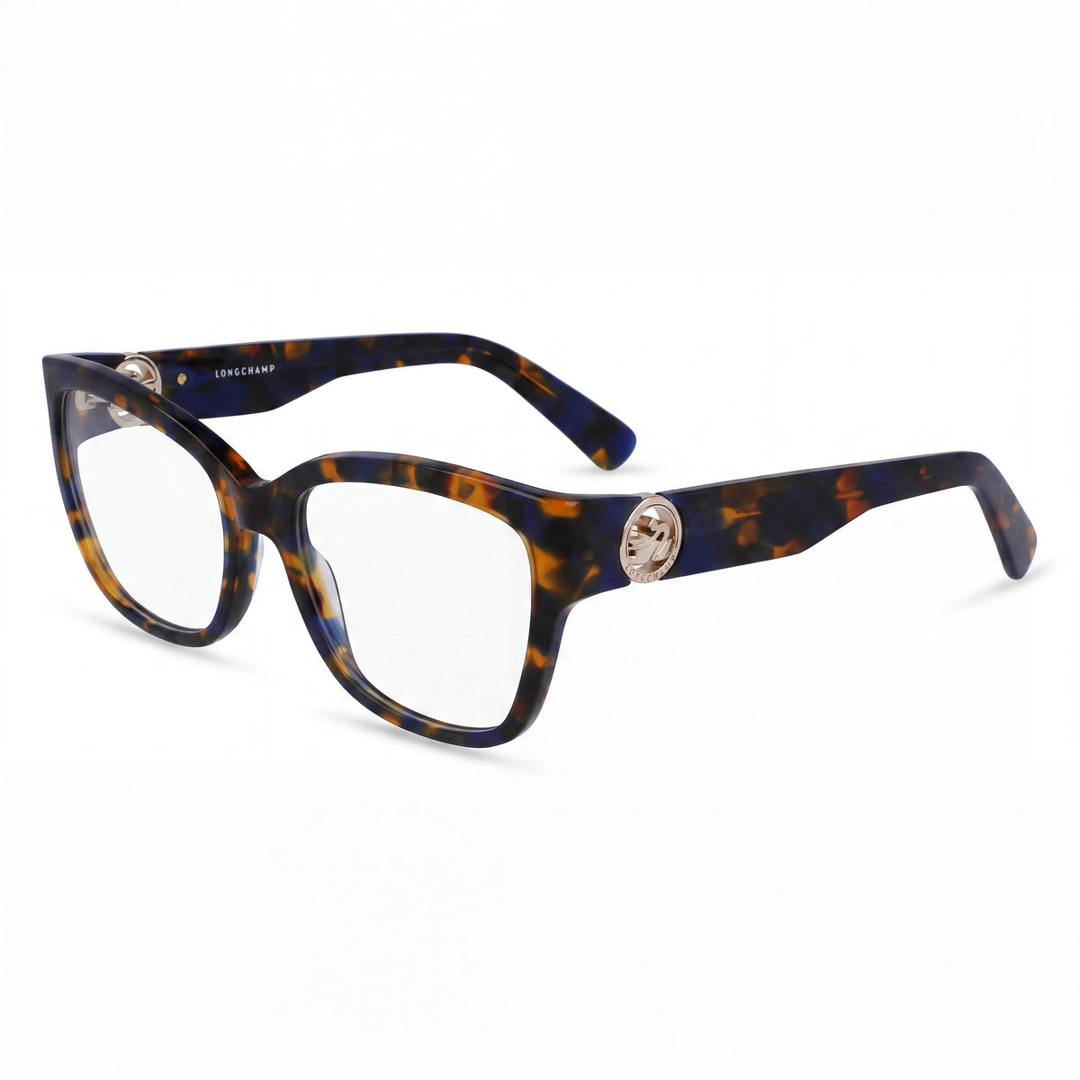 Longchamp LO2712 430 53 Blue Havana Square Eyeglasses for Women, 53mm, Photo 1