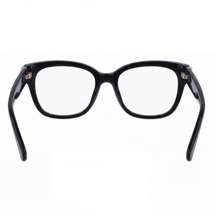 Longchamp LO2713 Cat Eye Eyeglasses Women — side view, Black Propionate temples