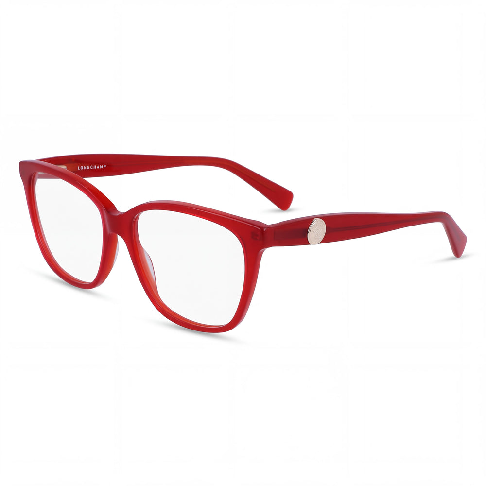 Longchamp Lo2715 Red Rectangle Eyeglasses for Men, Acetate frame