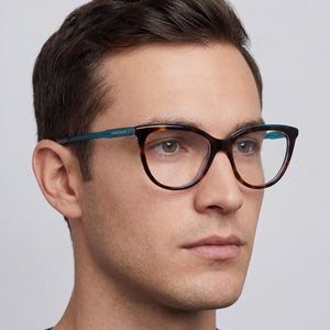 Longchamp LO2717 LO2717 Cat Eye Eyeglasses Men — side view, Havana Acetate temples