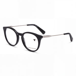 Longchamp Lo2720 Black Round Eyeglasses for Men, Alloy Steel frame