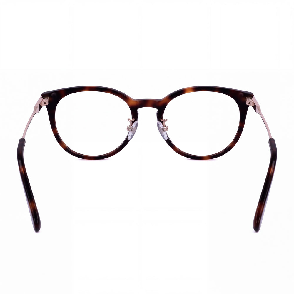 Longchamp Lo2720 Rectangle Eyeglasses Men — side view, Havana Acetate temples