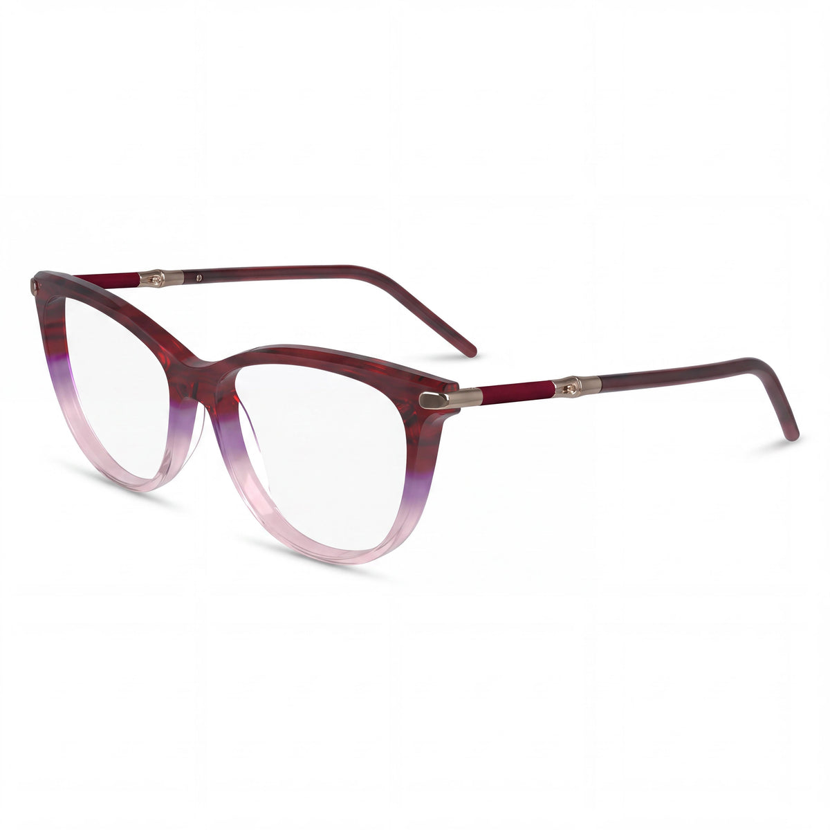 Montura óptica Longchamp Lo2727 de acetato para hombre, con diseño en color rosa burdeos y ancho de lente de 53 mm, Photo 1