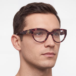 Longchamp Lo2728 Rectangle Eyeglasses for Men — interior view, Polycarbonate demo lenses