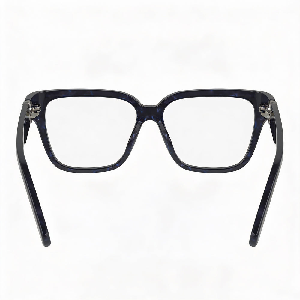 Longchamp LO2731 Square Eyeglasses Men — side view, Blue Plastic temples