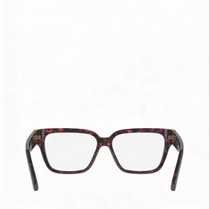 Longchamp LO2731 Square Eyeglasses Men — side view, Havana Acetate temples