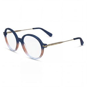 Longchamp Lo2736 Blue Round Eyeglasses for Women, Metal frame