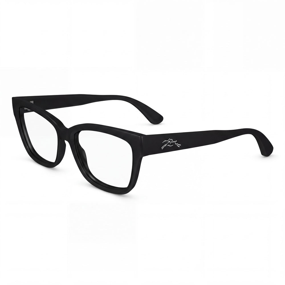 Longchamp Lo2738 Black Rectangle Eyeglasses for Women, Plastic frame