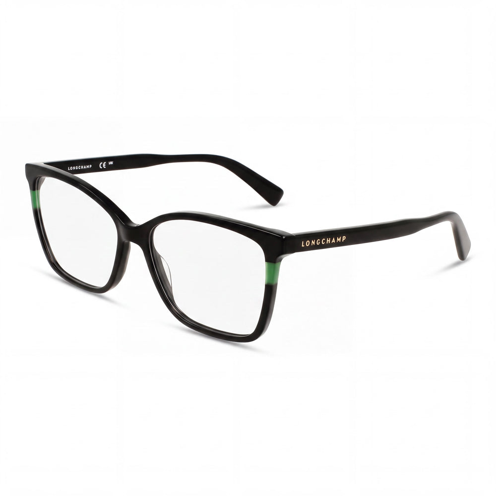 Longchamp LO2741 Black Rectangle Eyeglasses for Women, Acetate frame