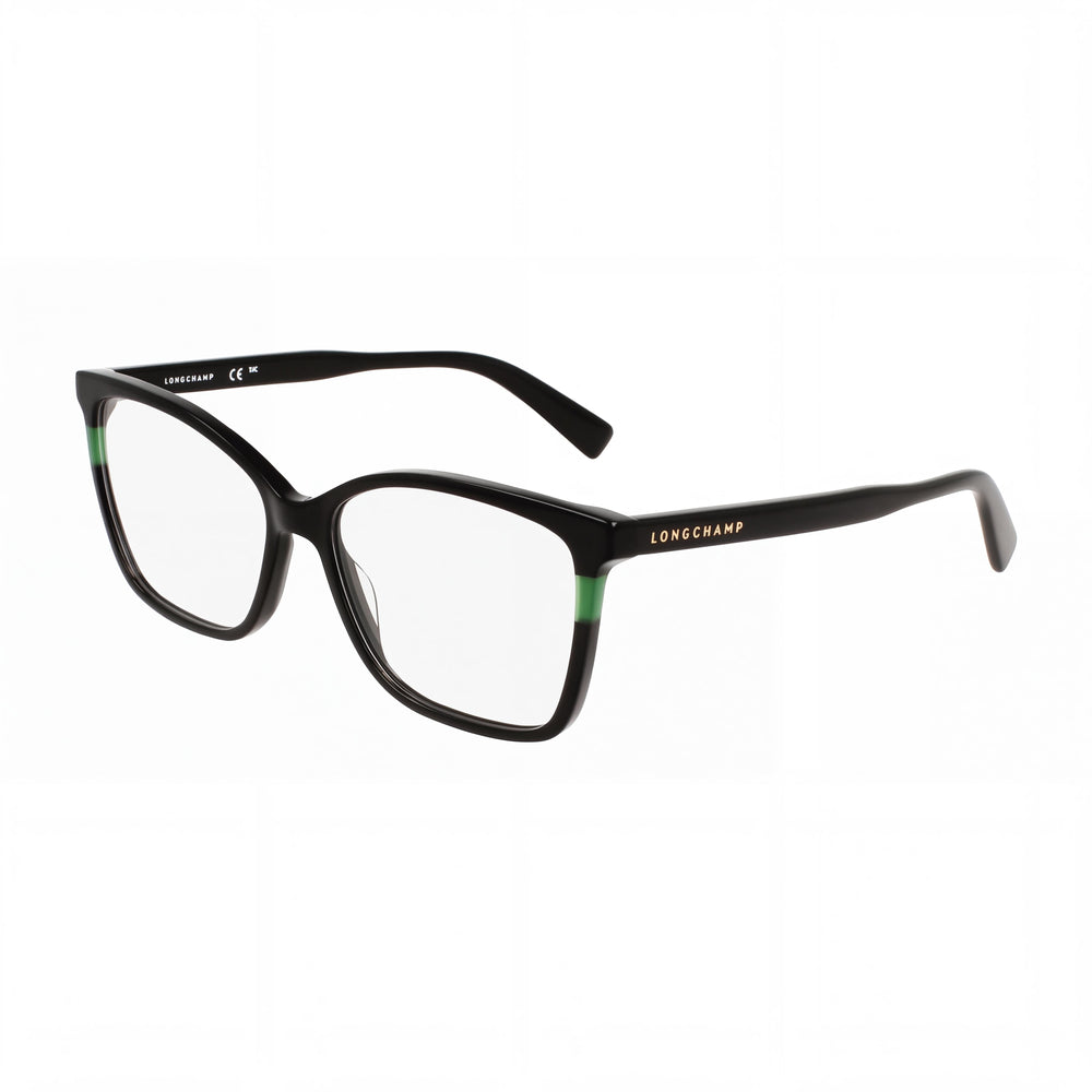 Longchamp LO2741 Black Rectangle Eyeglasses for Women, Acetate frame