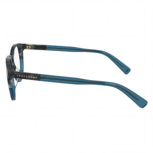 Longchamp LO2752 Round Eyeglasses for Women — front view, Textured Blue frame