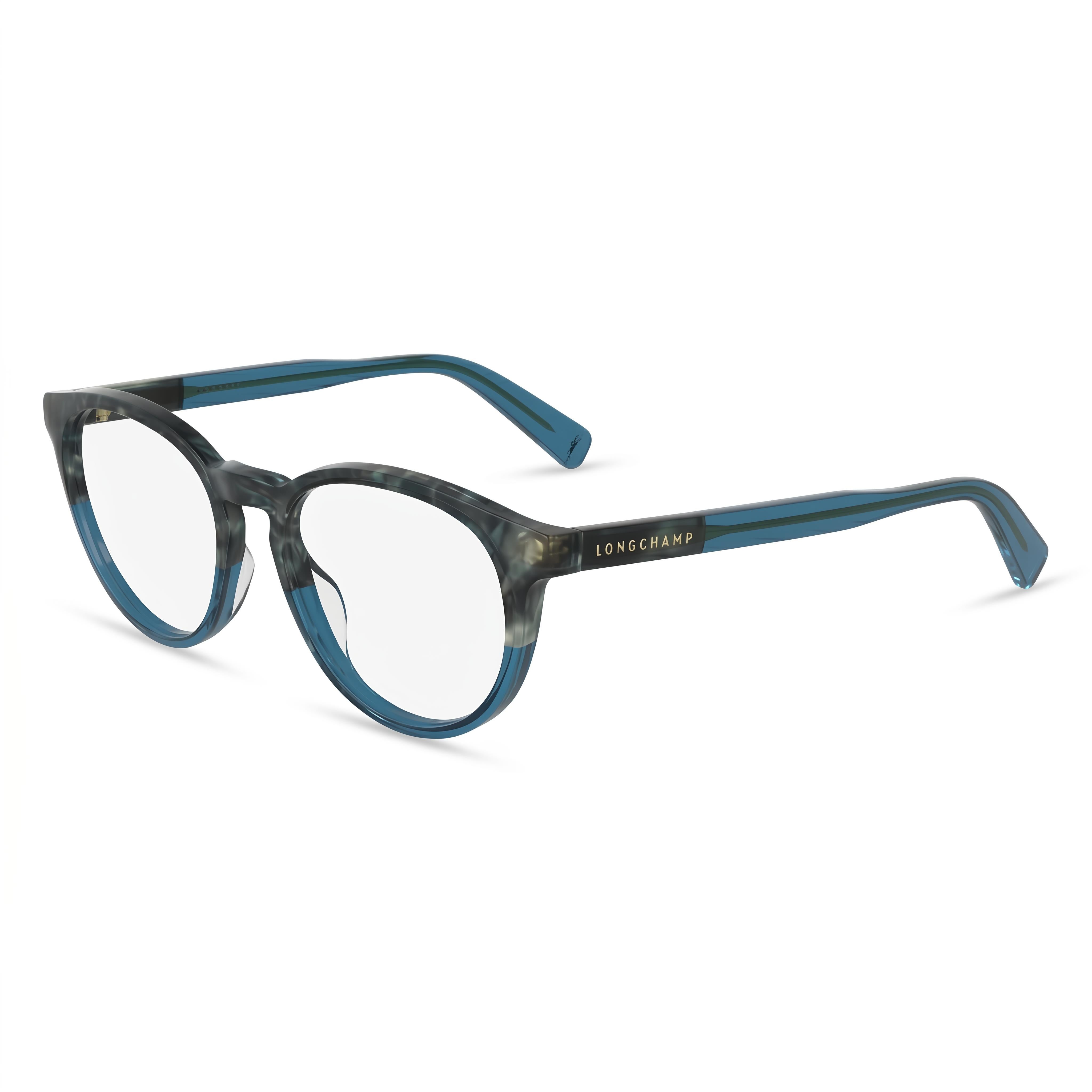 Longchamp LO2752 Textured Blue Round Eyeglasses for Women, 51mm, Photo 1