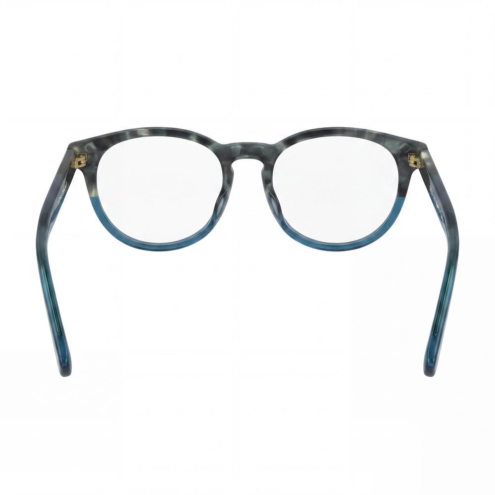 Longchamp LO2752 Round Eyeglasses Women — side view, Blue temples