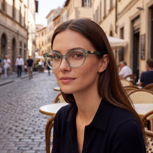 Longchamp LO2764 Cat Eye Eyeglasses for Women — interior view, demo lenses