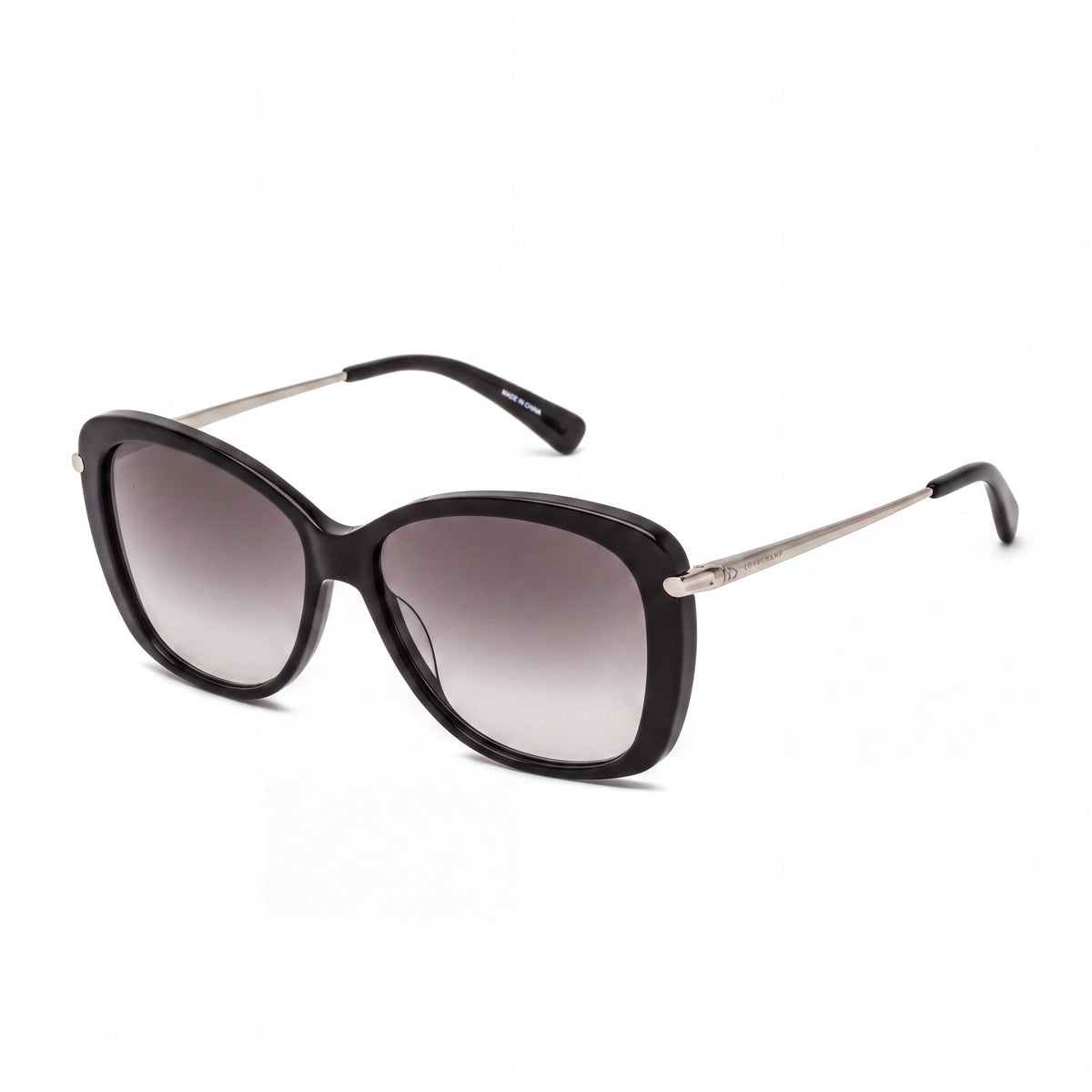 Longchamp LO616S Ebony Black Rectangle Sunglasses for Women, 56mm, Photo 1