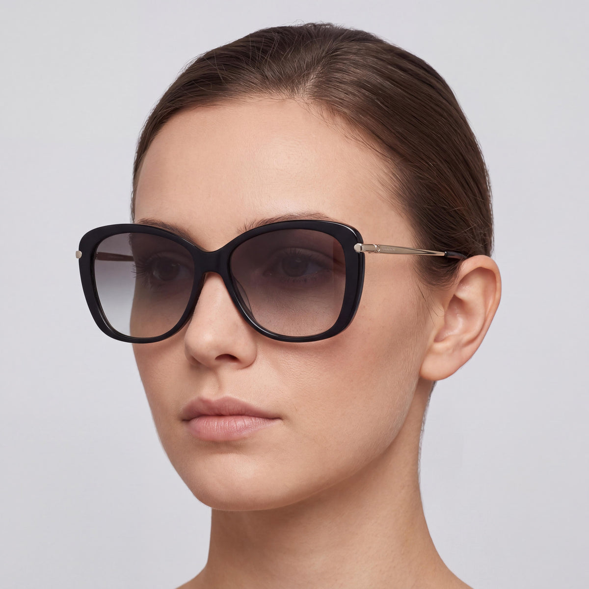 Longchamp LO616S Ebony Black Rectangle Sunglasses for Women, 56mm, Photo 5