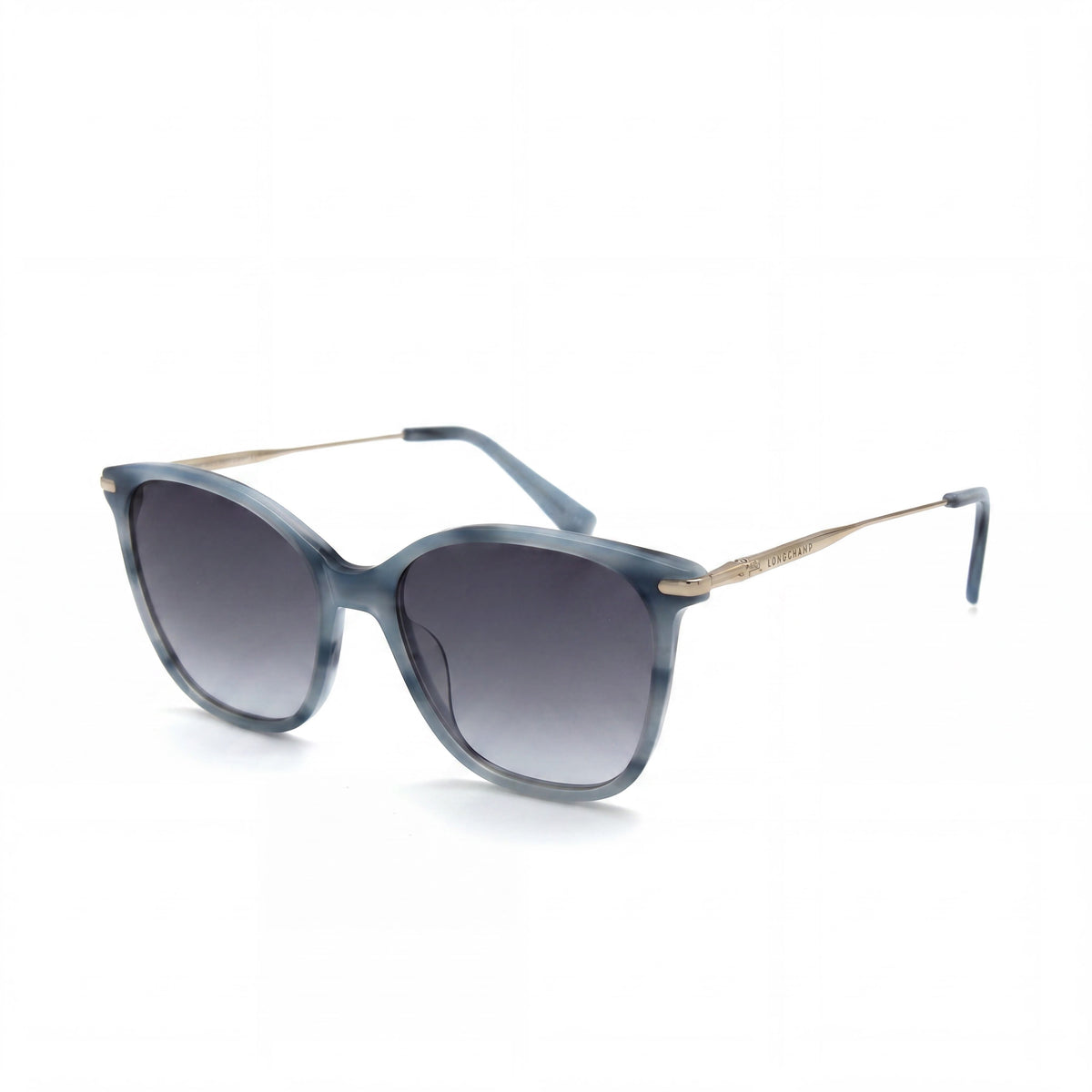 Gafas de sol de ojo de gato Longchamp LO660S azul mármol para mujer, 54 mm, Photo 1