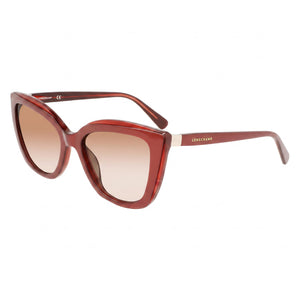 Longchamp LO695S Red Cat Eye Sunglasses for Women, Metallic Red lens